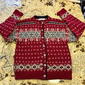 Vintage L.L. Bean Nordic Design Wool Cardigan